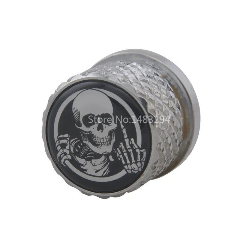 Chrome Skull Middle Finger Spurn Billet Aluminum Hard Anodized Seat Bolt Screw Fit For Harley Universal Mounting Durable|Накладки и