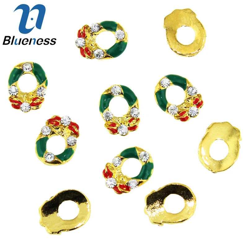 Blueness 10 шт./лот блестящие прозрачные украшения стразы на ногти Рождественский