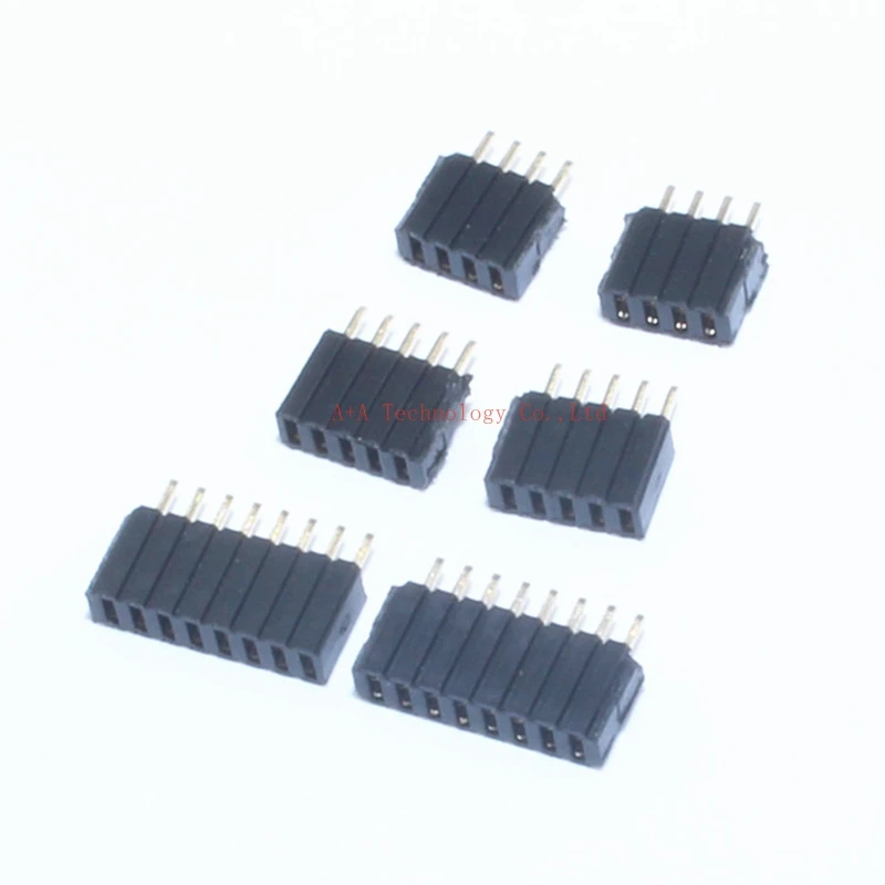 20PCS 1.27mm Pitch Single Row Pin Straight Female Header Socket 1*2p 3p 4p 5p 6p 7p 8p 9p 10p 12p 14p 16p 20p 40p Connector |