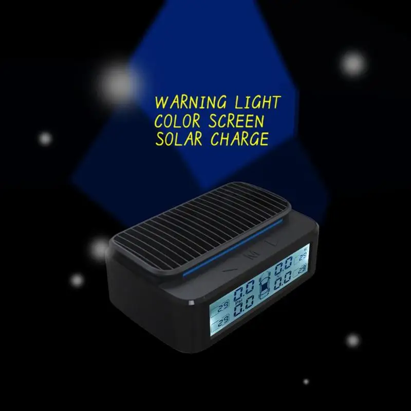 VODOOL на солнечных батареях автомобильный TPMS сигнал давления в шинах цветной экран