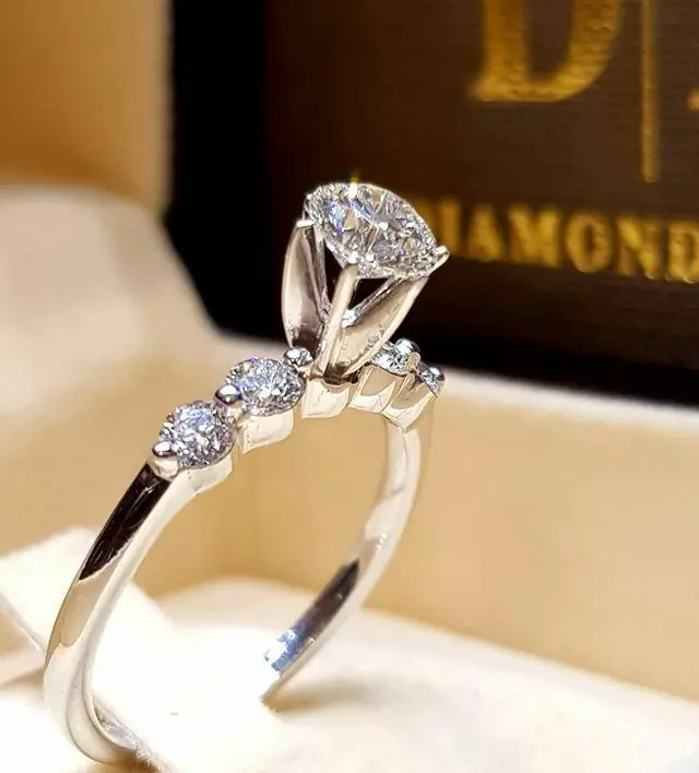 Shiny 925 Silver White Ring Women Princess Luxury Engagement Wedding Bridal Fashion Jewelry Size 6-10 | Украшения и аксессуары