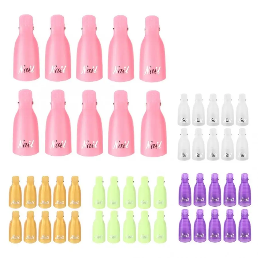 Для маникюра 10 шт. средство для снятия УФ гель лака на клипсе отмачиваемый