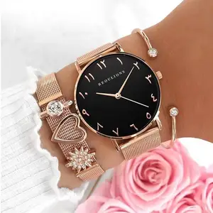 Женские кварцевые часы Shaarms, часы из нержавеющей стали с аналоговым ремешком, Прямая поставка