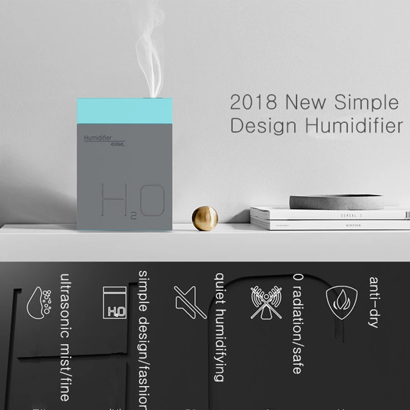 450Ml Air Humidifier Essential Oil Diffuser Aromatherapy Electric Aroma Mist Maker For Home Office | Бытовая техника
