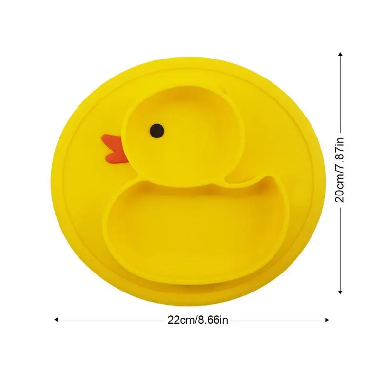 

Funny Silicone Material Baby Dining Plate Health Lovely Duck Shaped Lunch Tableware Kitchen Fruit Dishes Children Bowl