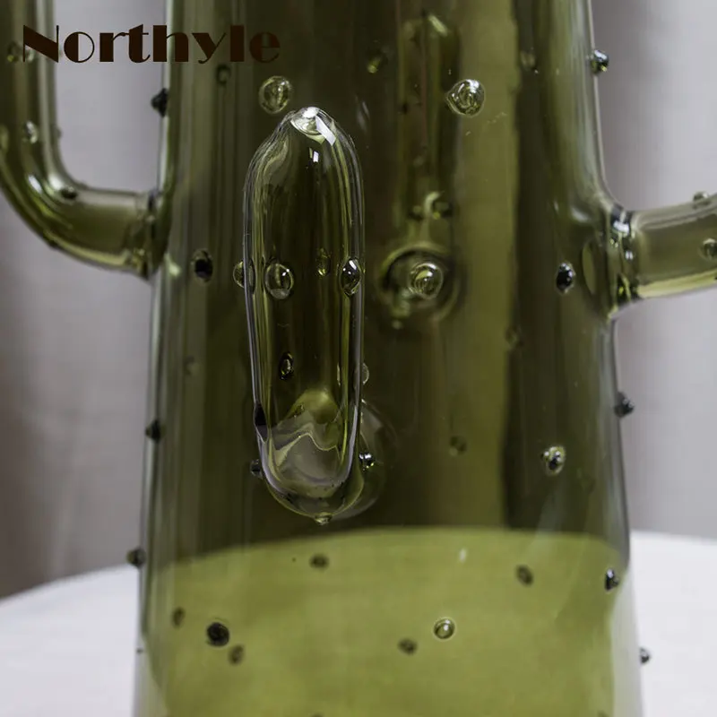 Кактус тема стеклянная ваза для украшения дома Настольная Ваза свадебный Декор