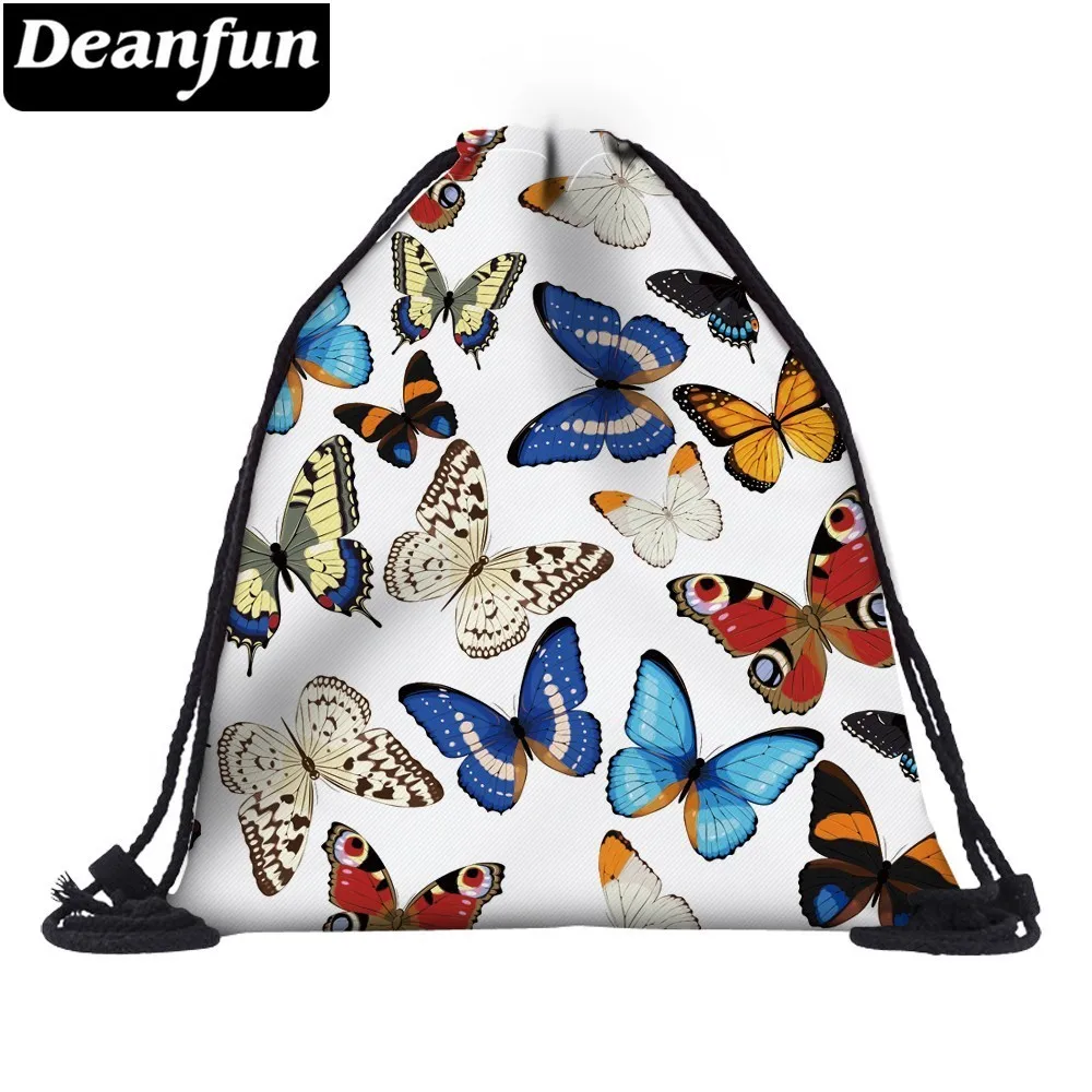 Deanfun рюкзак на шнурке с 3D принтом бабочки сумка для путешествий мужские рюкзаки