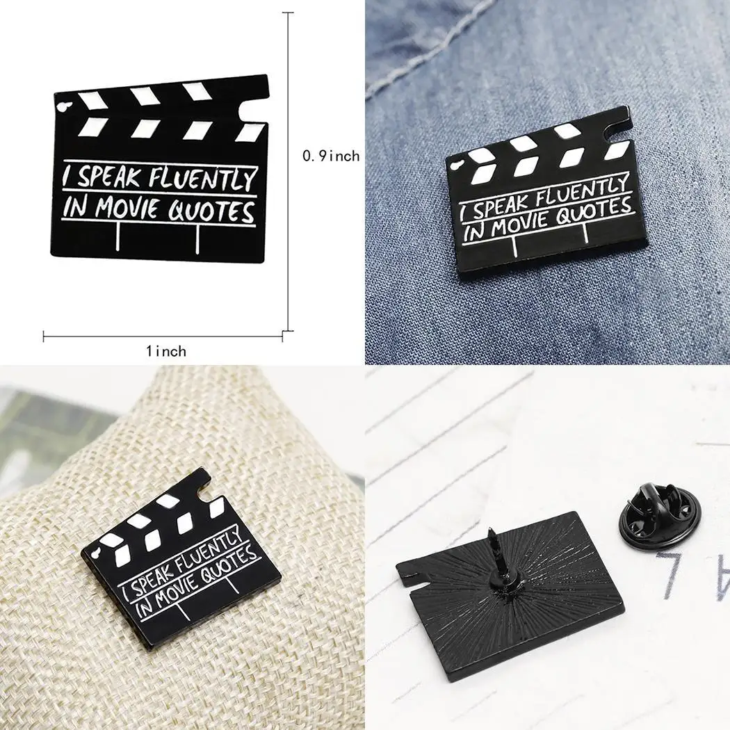 Clapperboard булавки пленка Хлопушка сцена фильма доска броши значки подарок для кино