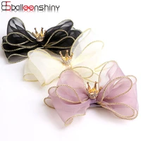balleenshiny baby hair clips mesh bow crown childrens hair accessories infant toddler headwear kids girls birthday gifts
