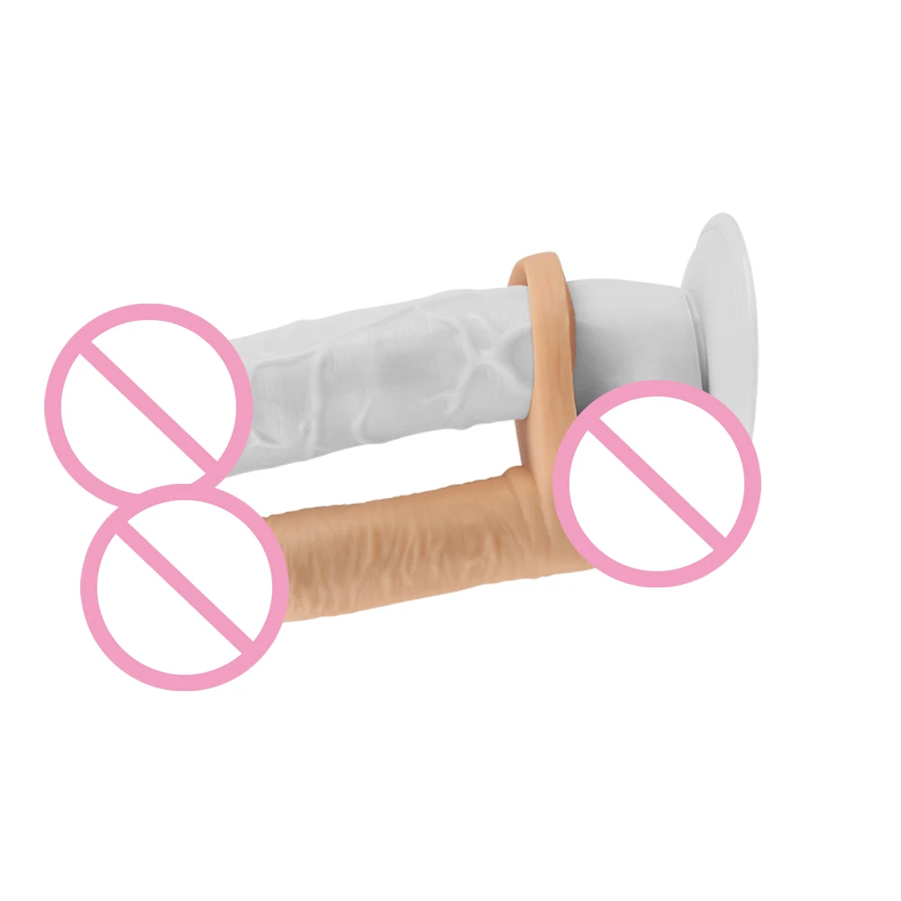 Огромный фаллоимитатор страпон пенис кольцо из плоти TPE двойное проникновения