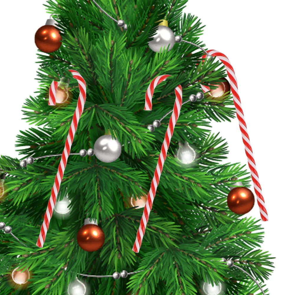 

Christmas Candy Crutch Pendant Christmas Tree Decor 6Pcs/pack Xmas Hanging Ornament Party Supplies Merry Christmas