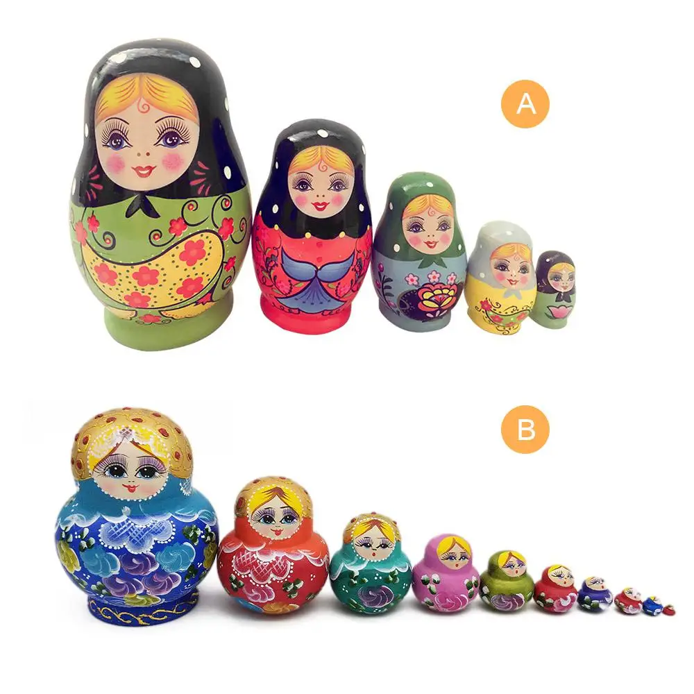 10 слоев/набор Русская Матрешка деревянная матрешка набор расписанный декор