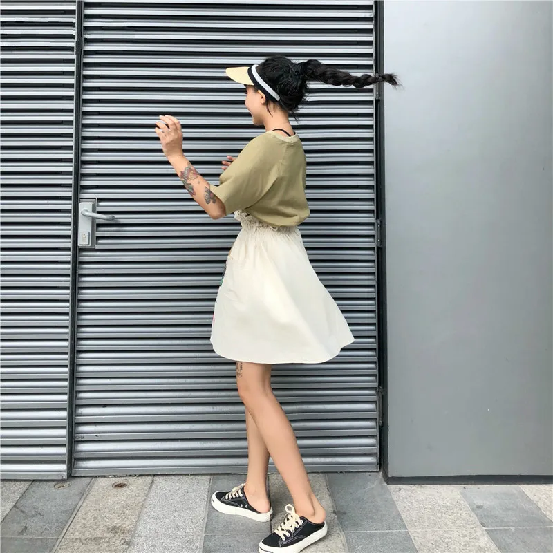 Lychee/юбки с буквенным принтом для девочек женские мини-юбки трапециевидной формы