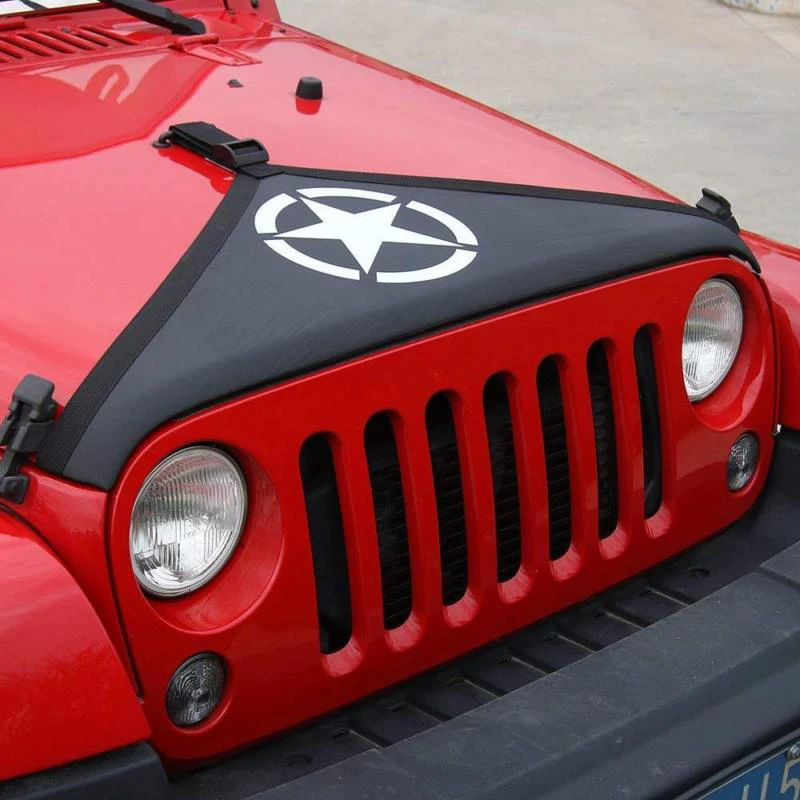1 * Защитная крышка капота бюстгальтер передняя для 2007-2016 Jeep Wrangler JK черный |