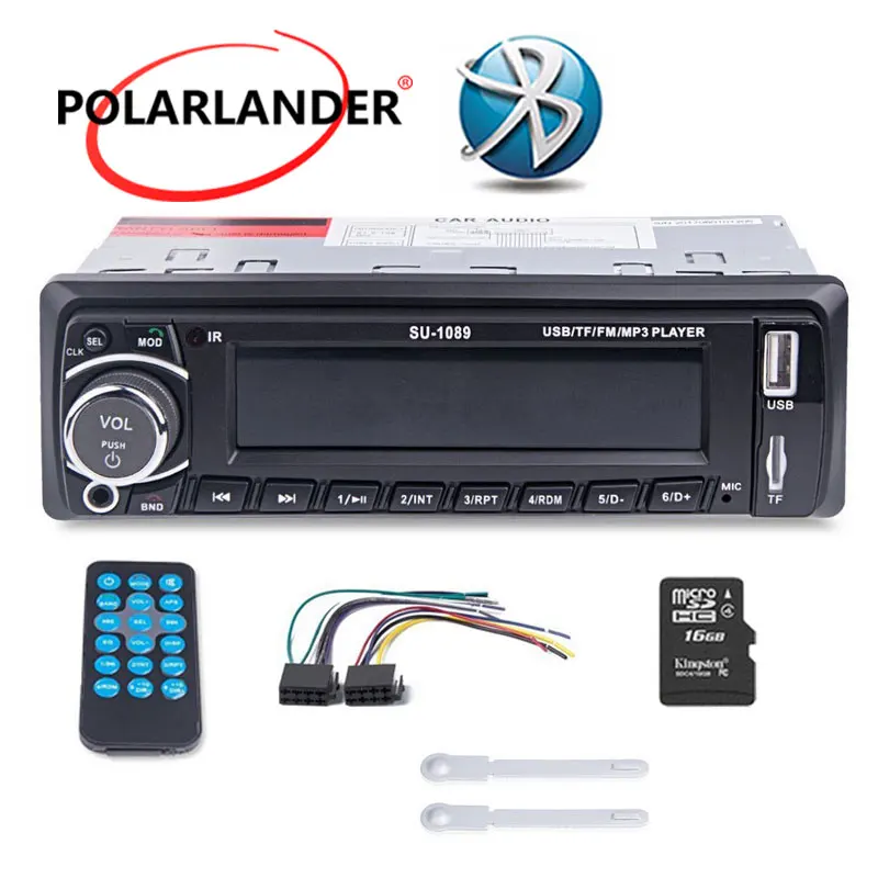 BT/FM/USB/SD Стерео bluetooth Поддержка 4 &quot12 В в-тире 1Din автомобильный радиоприемник