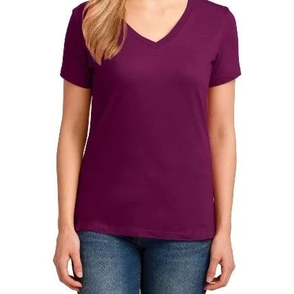 Порт и компания LPC54V дамы Core хлопок футболки с v образным вырезом Raspberry 2XL| |