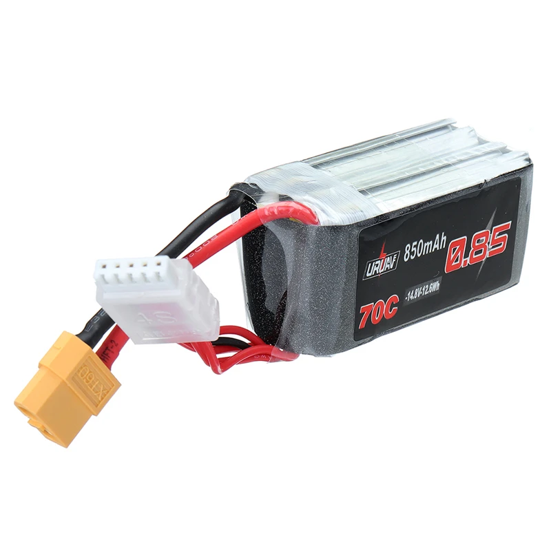 3 шт. аккумулятор URUAV 14 8 в 850 мАч 70C Lipo XT60 разъем для радиоуправляемого дрона FPV