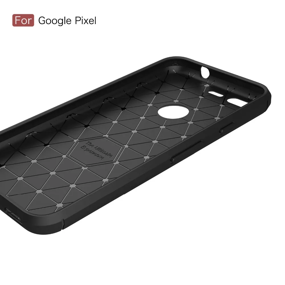 Для Google Pixel на возраст 1 2 3 3A 4 XL 4A 5 5A чехол матовый карбоновый Силиконовый ТПУ
