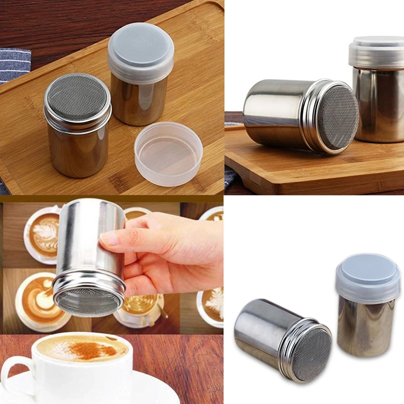 Функциональные Нержавеющая сталь шейкер для кофе и шоколада сахарную пудру соль