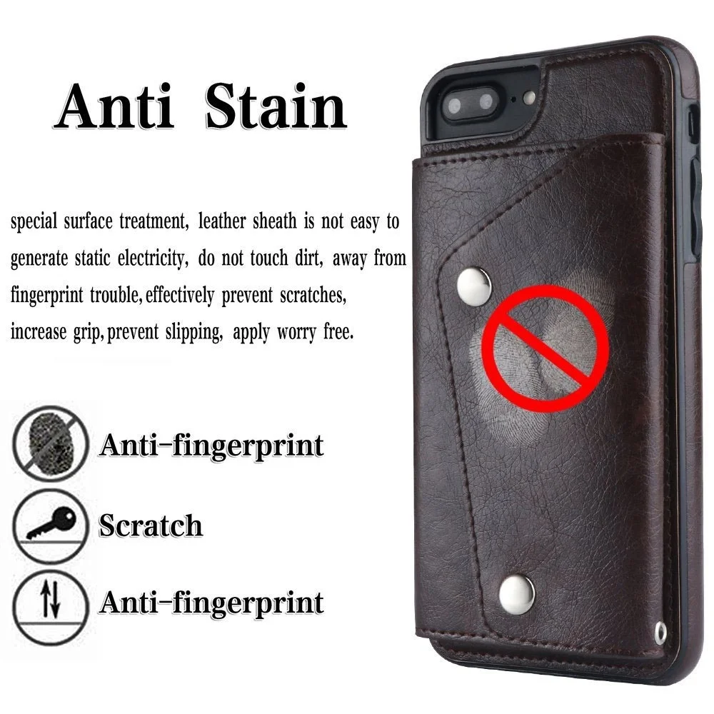 Чехол-Кошелек KISSCASE для iPhone 6 6S 7 8 Plus X XS Max XR с отделением карт кожаный чехол
