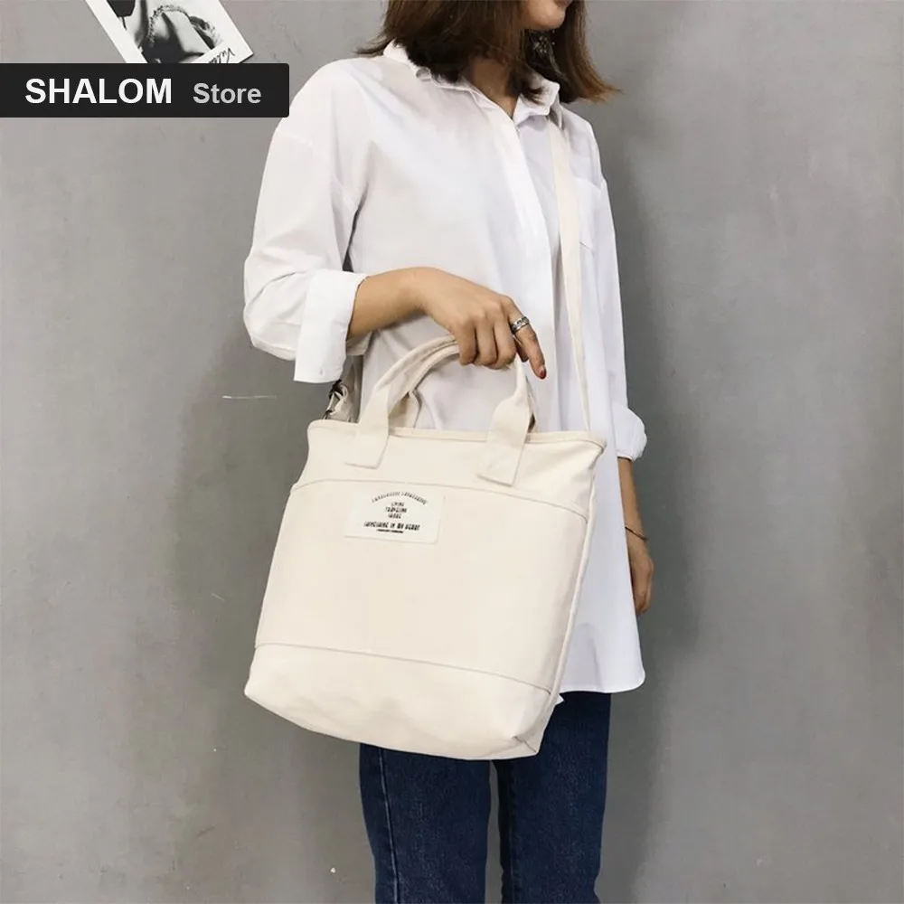 Сумка минимализм Ins большая емкость холст синглы художественная свежая