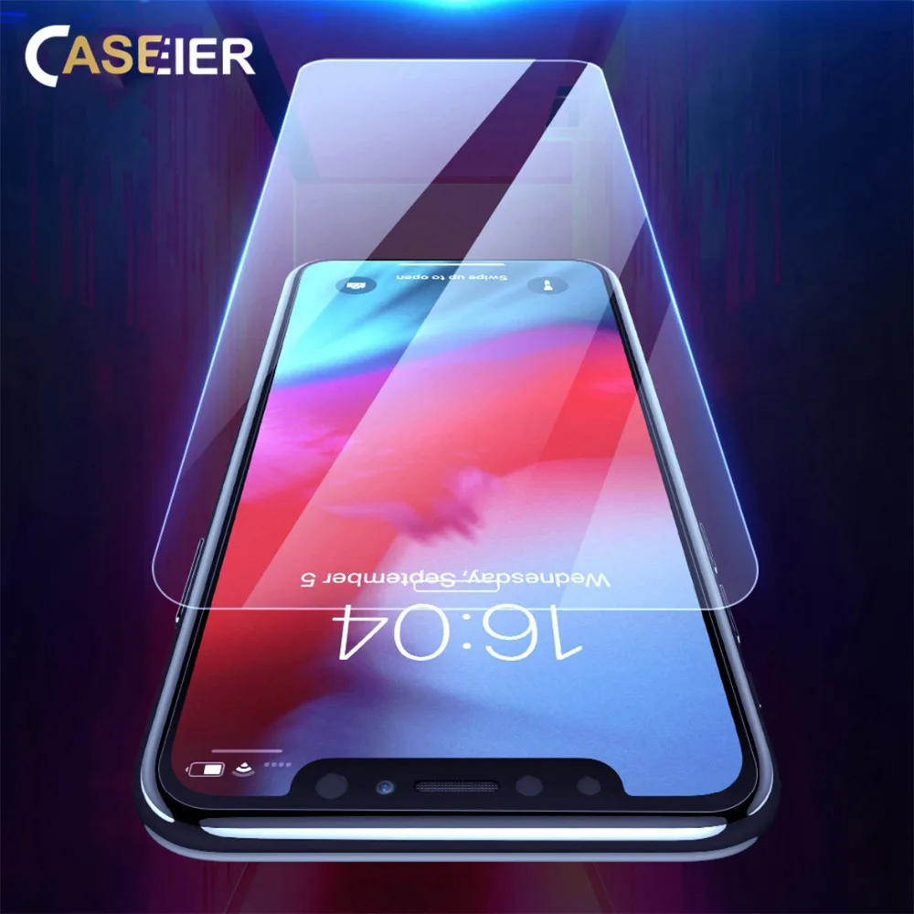 CASEIER HD Tempered Glass For iPhone XR XS Max X Protective Film 7 6S 6 8 Plus 5 5S SE 4S 4 Screen Protector | Мобильные телефоны и