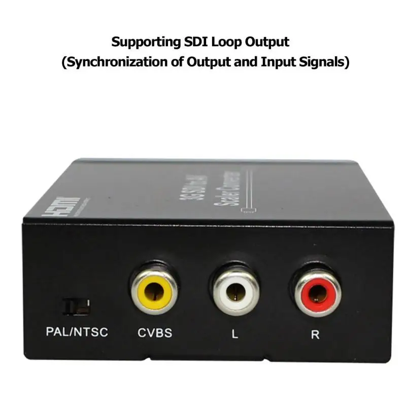 HDV-S007 HD-SDI 3G-SDI к Композитный RCA видео аудио-видео преобразователя скалер Поддержка