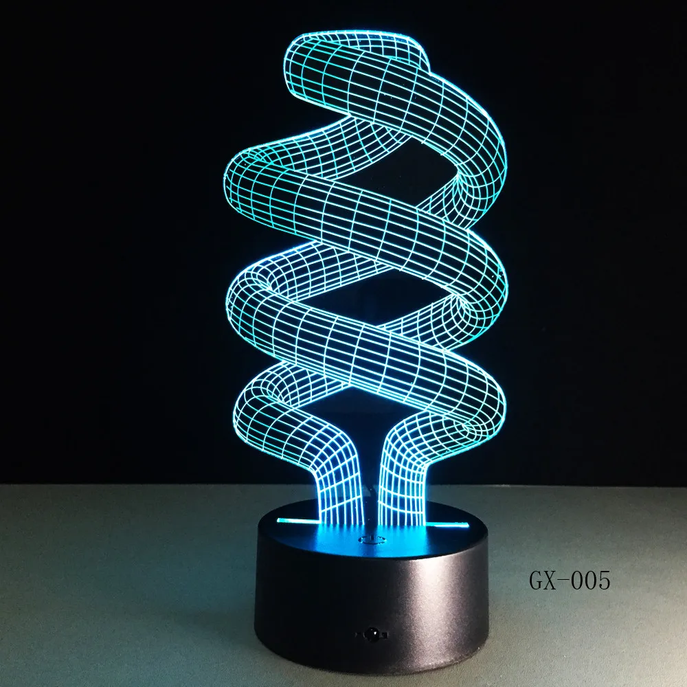 DNA 3D настольная лампа светодиодный визуальный абстрактный цифровой атмосферный