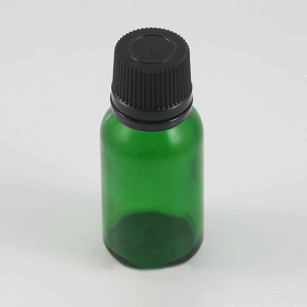 china suppliers empty green 15ml e liquid bottle 0.5oz serum cosmetic packaging