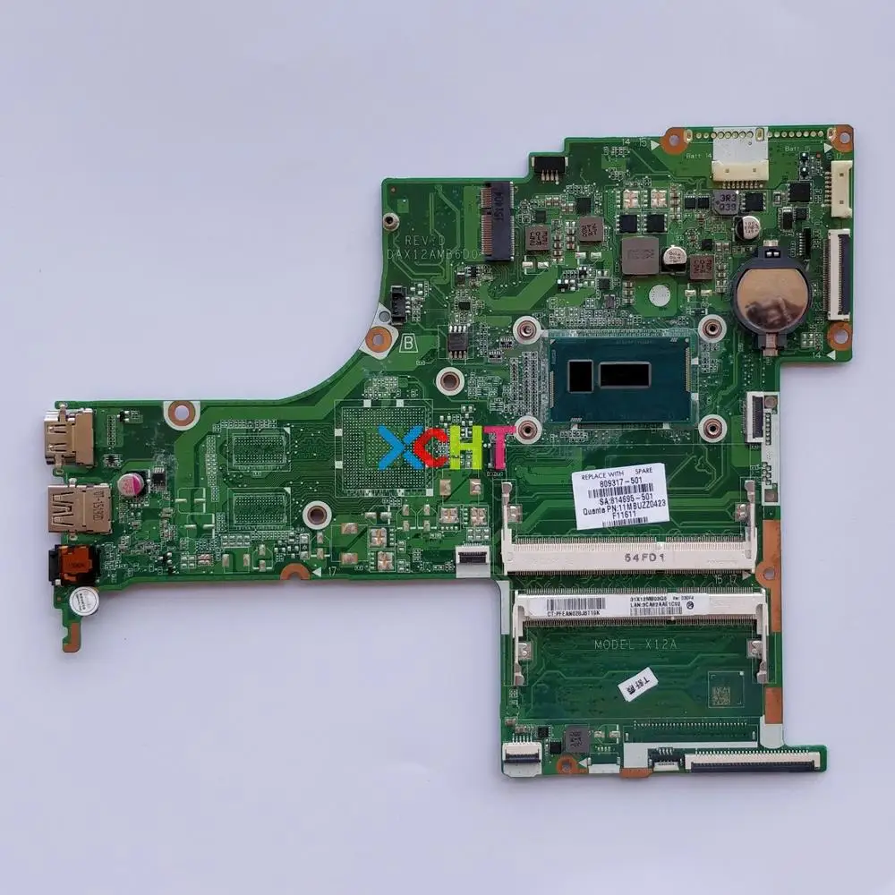 Материнская плата для ноутбука HP Pavilion 17 G Series 17T G000 809317 501 001 w i3 5010U CPU