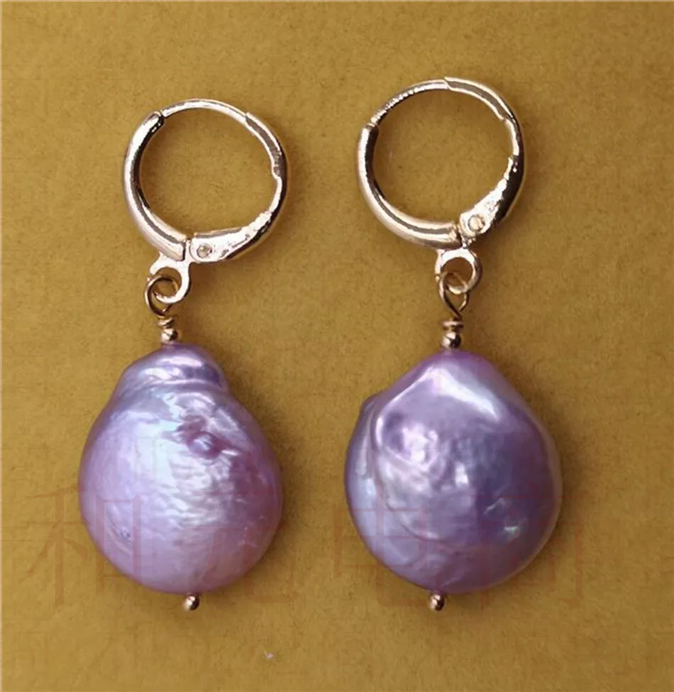 Павлинье северное сияние фиолетовые ошеломляющие двухштырьковые серьги с огромными барочными жемчужинами 15-16 мм нового зеленого, ржавого и лилового цветов.