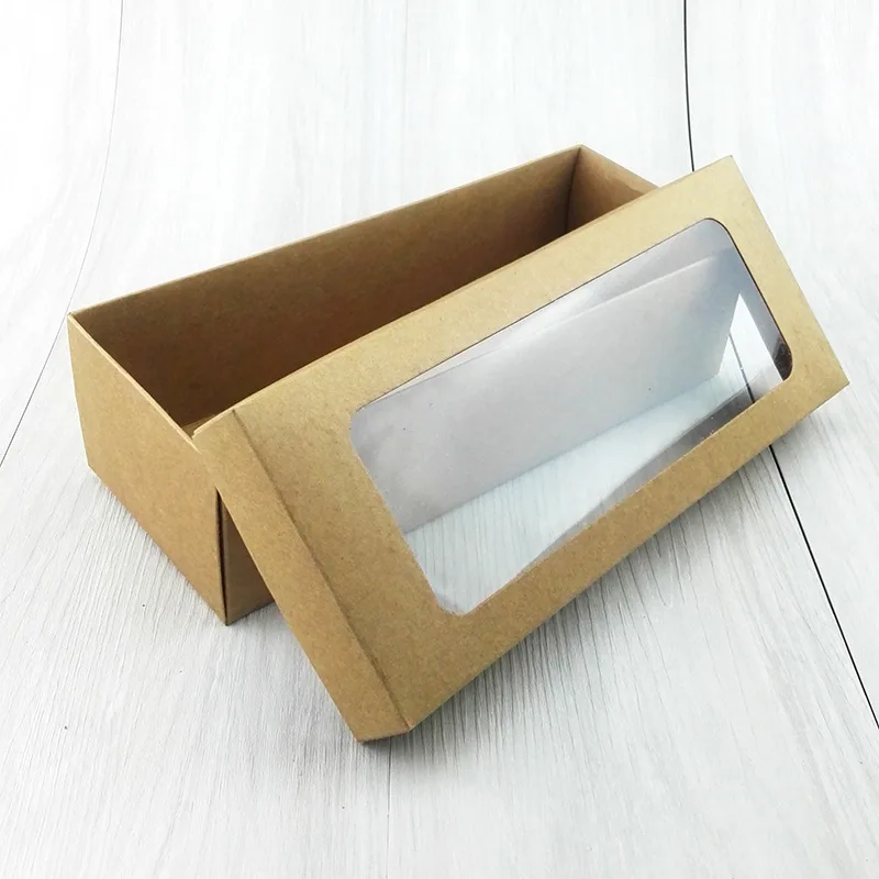 

10pcs Folding Cartons Gift Flower Packing Box DIY Handmade Kraft Paper Cardboard Gift Package Display Box Jewelry Box 25*10*7cm
