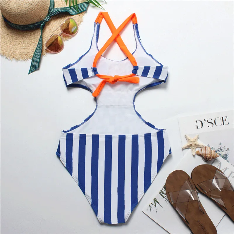 Цельный бандажный сексуальный Монокини с высокой талией maillot de bain новинка 2019