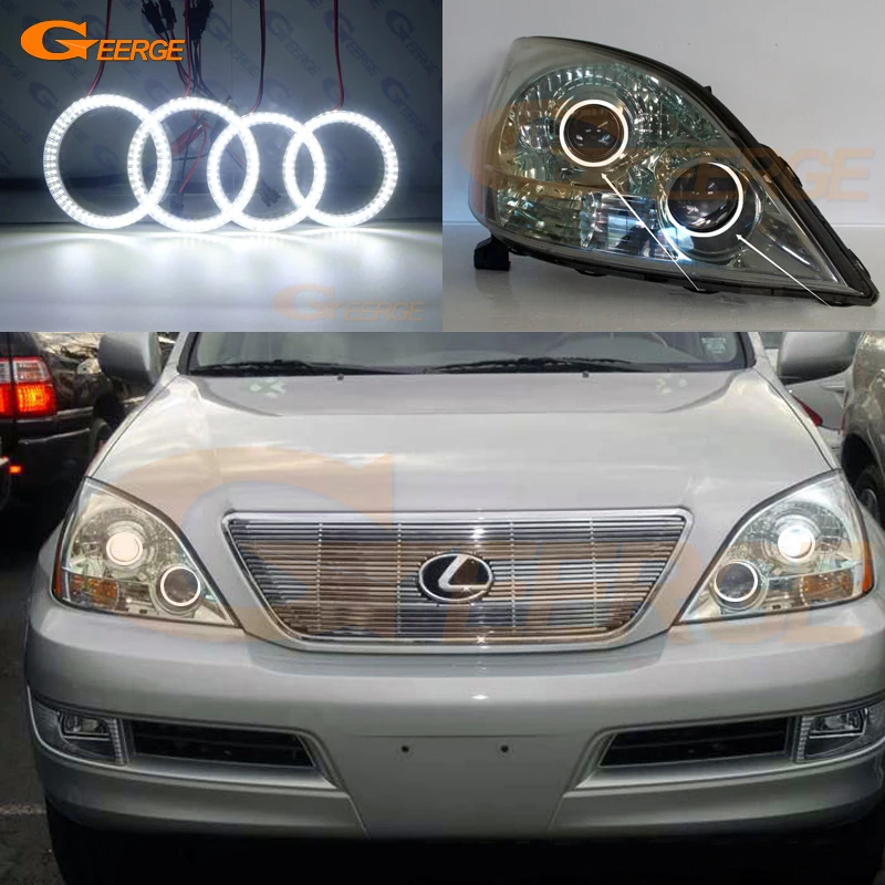 Для Lexus GX470 J120 2003 2004 2005 2006 2007 2008 2009 отличные smd комплект светодиодов «глаза ангела» Ультра яркое освещение DRL