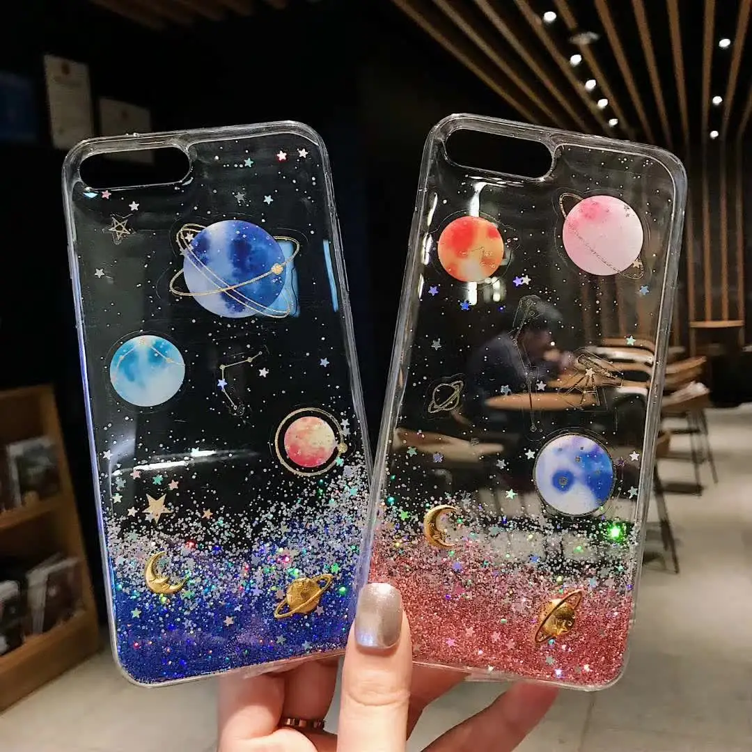 Gradient Cosmic Galaxy Series Phone Case for iphone XS MAX XR X Planet Phoen Cover 8 7 6 6S Plus Epoxy TPU |