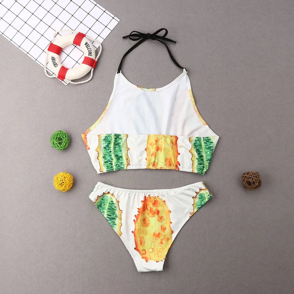 Для женщин Одежда для девочек летние пляжные бикини комплект дам 2 шт. Праздник