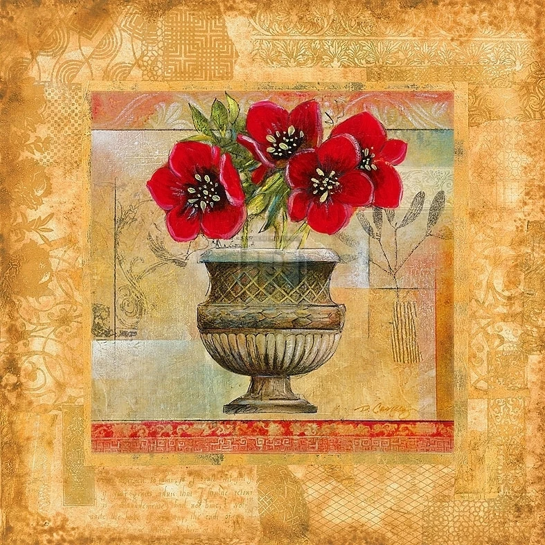 Rojo Botanical V плакат печать Карни (24x24)| |