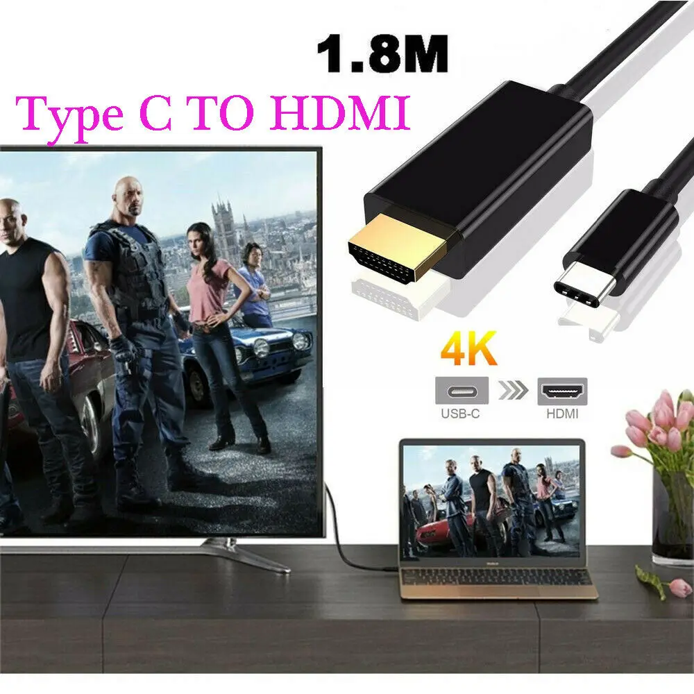 Хит 2019 Type C USB к HDMI 6 футов 3 1 адаптер для мобильных телефонов Samsung Tablet|Переходники и