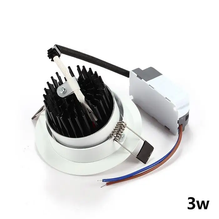3 Вт круглый Яркость утопленный потолочный светильник AC85 265V 50/60Hz дома гостиница 1