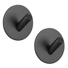 Липкий крючок, самоклеящийся черный настенный крючок для ключей, полотенец для халата, крючок из нержавеющей стали, без сверления, без винтов, водонепроницаемый, s