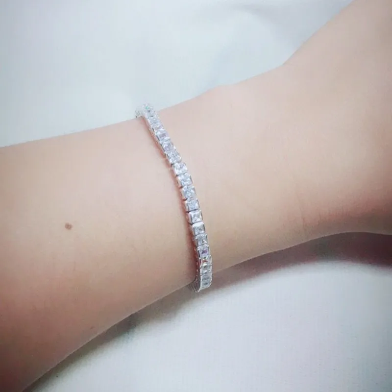 Женский браслет для тенниса с кубическим цирконием свадебные ювелирные браслеты