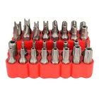 33 шт. звездообразный шестигранный ключ звездообразный Мини Набор насадок для электрической отвертки хромированный Vandium Набор насадок для безопасности Набор отверток с защитой от взлома