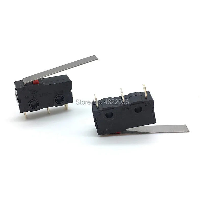 10 шт. ограниченный переключатель 3 Pin N/O N/C 5A 250VAC микро KW12 C с прямым рычагом 28