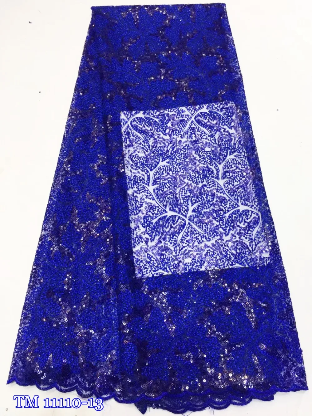 

2019 Latest fashion French Nigerian laces fabrics high quality sequins African french tulle lace fabric hot sale for wedding