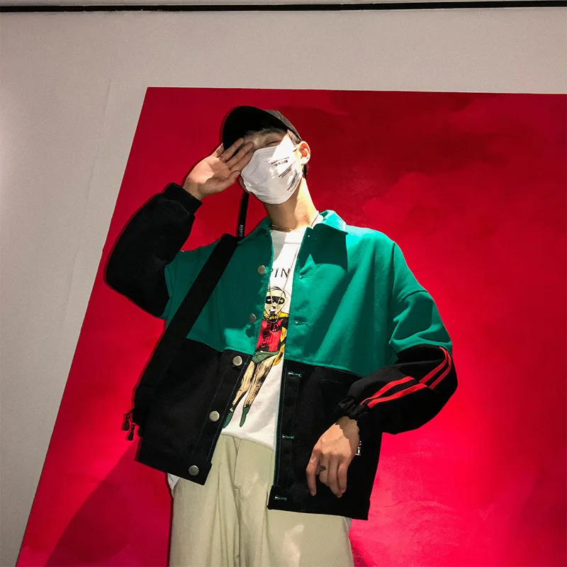 FDWERYNH стеганая цветная куртка с буквенным принтом Harajuku стиль Корейская уличная