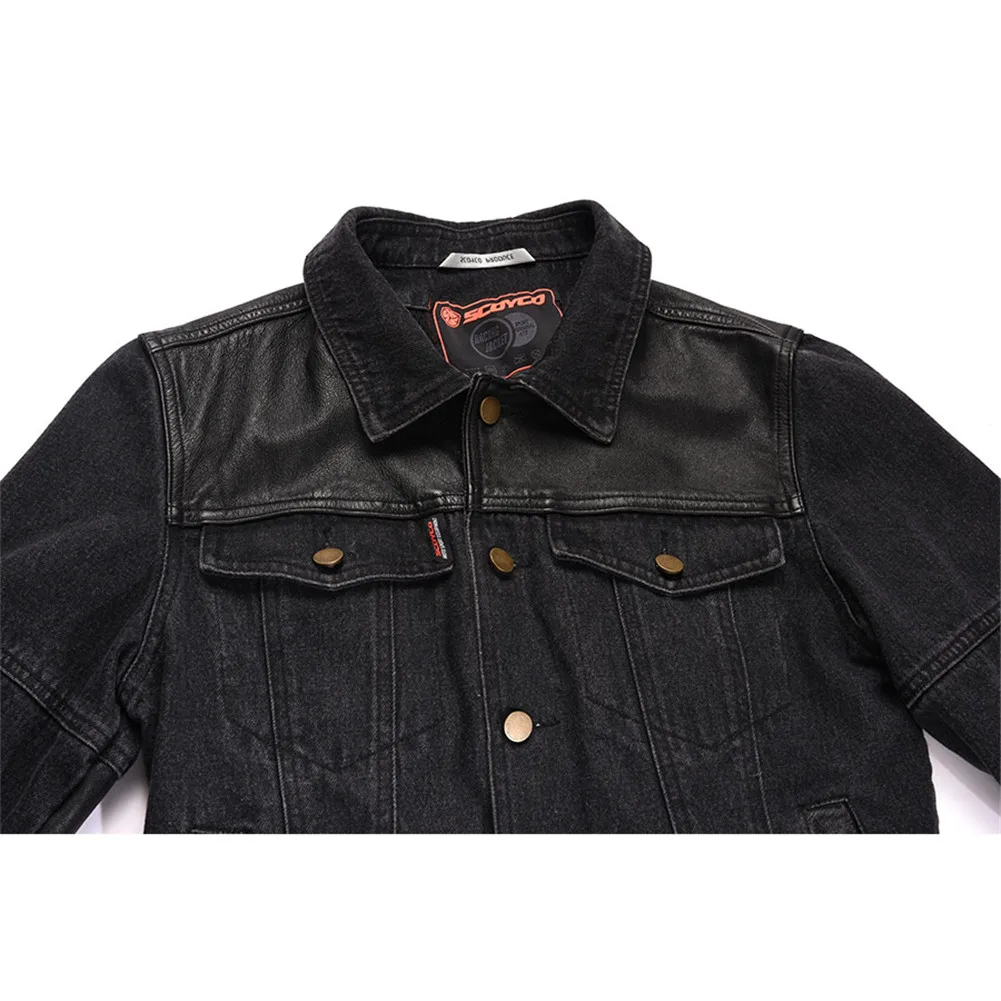 SCOYCO Classic Motorcycle Denim Jacket Retro Wearproof Elbow Protective Vintage Motor Street City JK53 Jackets | Автомобили и