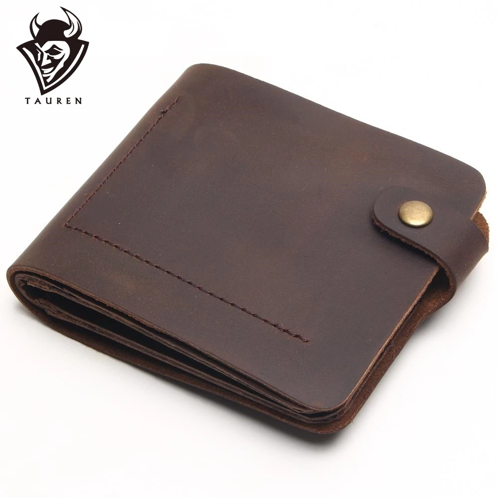 Мужской винтажный кошелек Crazy Horse из 2021 натуральной воловьей кожи|leather for men|wallet