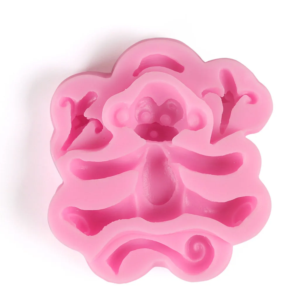 Food Grade Silicone Soap Mold Fondant DIY Cake Monkey Animal Liquid Making Tools | Дом и сад