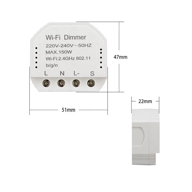 AABB Wifi умный диммер модуль 220 В 240 150 Вт контроллер таймер Выключатель света