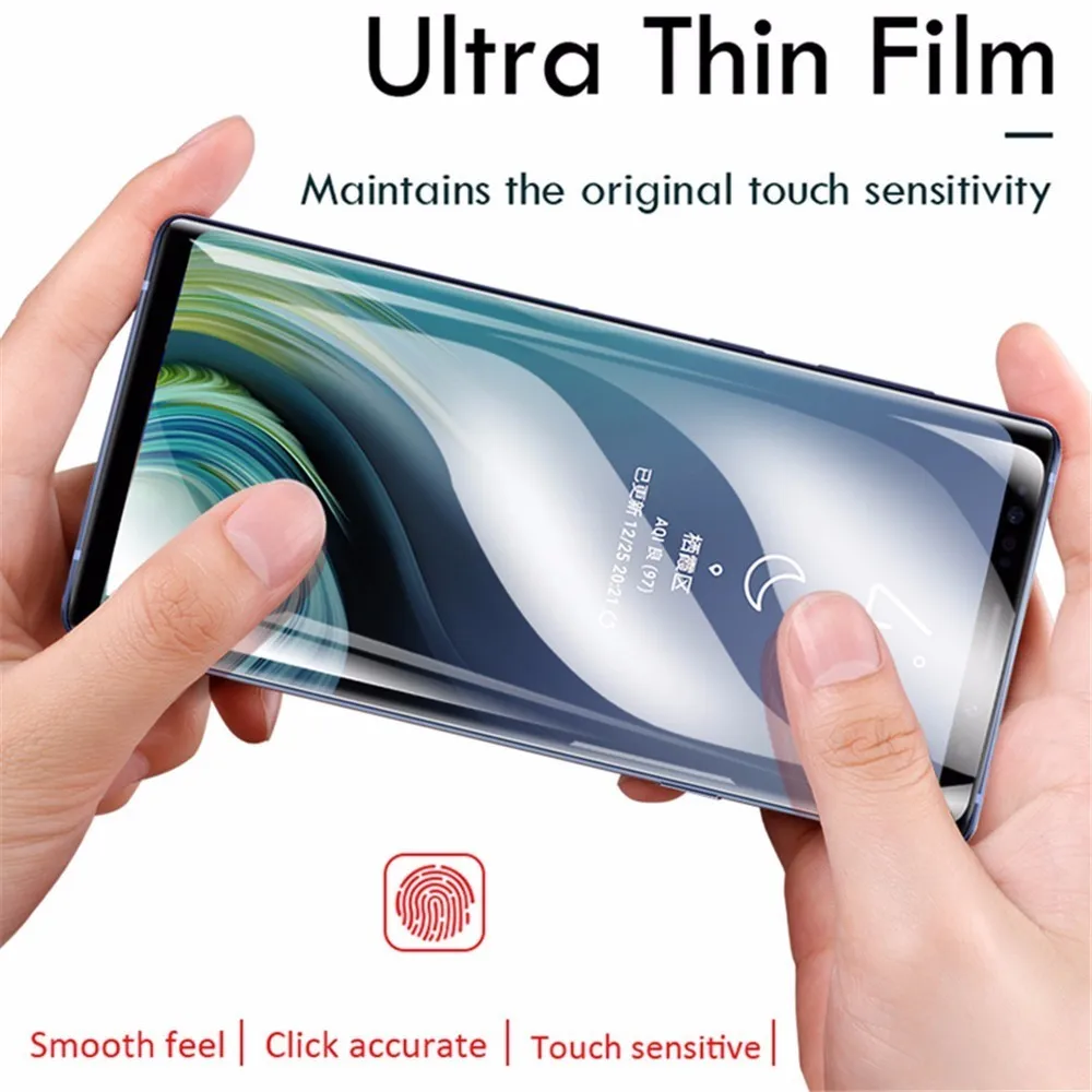 8D полное покрытие защита экрана мягкая пленка для Samsung A6 A8 J4 J6 Plus 2018 HD Гидрогелевая